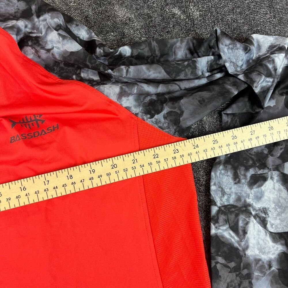 SOLD Bass Dash Long Sleeve Camo Red UPF 50 Shirt Men's XL Stretch Fishing NWT - Picture 5 of 9